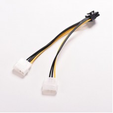 Шлейф Dual molex lp4 4 pin to 8 pin