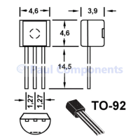Транзистор PNP 300V 0.5A MPSA92